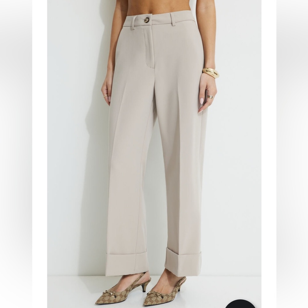 Dynamite Elegant Tan Women's Cuffed Trousers in size 12 - Picture 4 of 12